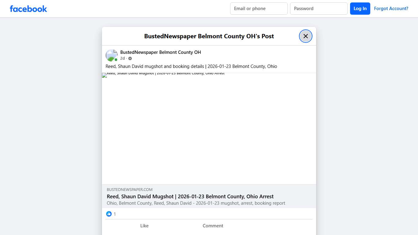 Reed, Shaun David... - BustedNewspaper Belmont County OH Facebook